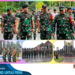 Dansatgas Pamtas Yonif 645/GTY Sambut dan Dampingi Kunjungan Kerja Aster Panglima TNI di PLBN Entikong