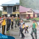 Senam Ceria Ala Satgas Pamtas Yonarmed 10/ Bradjamusti dan mansyarakat Badau