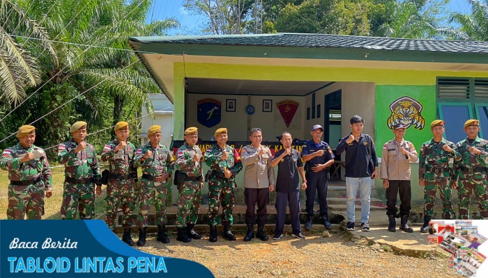 Bersinergi Menjaga Perbatasan, Dansatgas Yonarmed 16/TK Meninjau Pos TNI di Desa Segumun