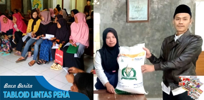 Pemdes Cibahayu Salurkan Bantuan Beras Bulog, Kepada 624 KPM.