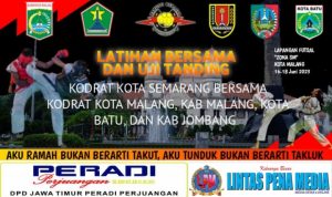 Hadiri dan Saksikan “Latihan Bersama dan Uji Tanding Kodrat” Kota Malang, Kabupaten Malang, Kota Batu dan Kabupaten Jombang