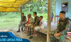 Satgas Pamtas RI-PNG Yonif 132/BS Anjangsana Ke Kampung Kalimo