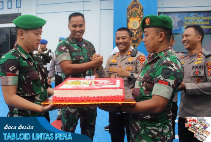 Tingkatkan Sinergitas, Kodim 1012/Buntok Beri Kejutan Polres Barito Selatan Dalam Rangka Hut Bhayangkara Ke-77