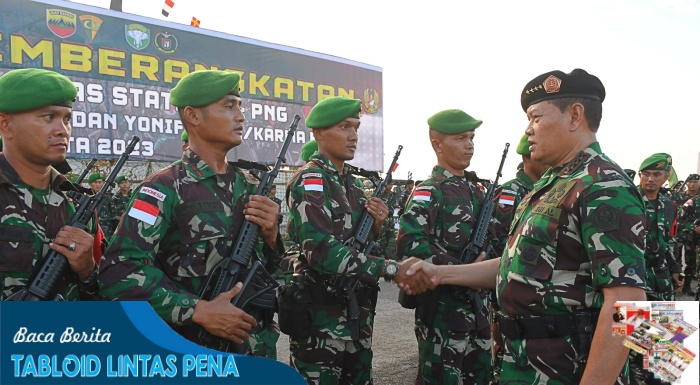 Pangdam I/BB Dampingi Panglima TNI Berangkatkan Satgas Pamtas Statis RI-PNG Yonif 122/TS dan Yonif RK 111/KB