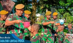 Pimpin Tradisi Masuk Satuan, Danyonarmed 19/105 Tarik Bogani Terima Warga Baru