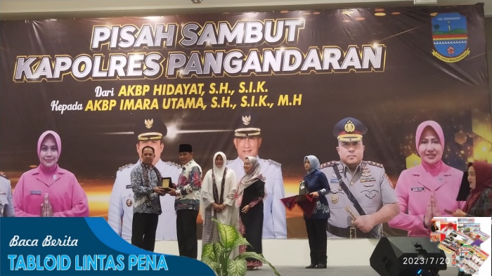 Ketua DPRD kabupaten Pangandaran Asep Noordin Hadir di malam pisah sambut Kapolres Pangandaran