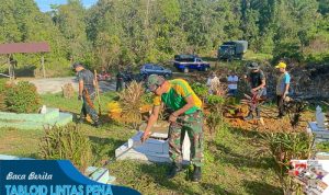 Tingkatkan Sinergitas Satgas Pamtas RI - Mly Yonarmed 10/ Bradjamusti Dan TDM Karya Bhakti Bersama