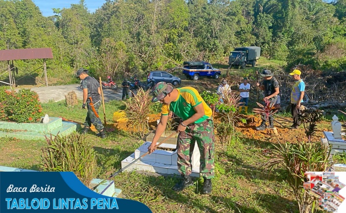 Tingkatkan Sinergitas Satgas Pamtas RI - Mly Yonarmed 10/ Bradjamusti Dan TDM Karya Bhakti Bersama