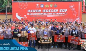 Wujudkan Pemilu Damai 2024, Polri Bersama Wartawan Gelar Bhayangkara Presisi Seven Soccer Cup