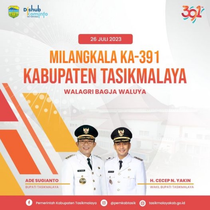 Wilujeng Milangkala Ka-391 Kabupaten Tasikmalaya "WALAGRI BAGJA WALUYA"