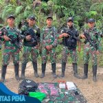 Satgas Pamtas Yonarmed 16/TK Berhasil Gagalkan Penyelundupan Narkoba Berjenis Sabu dan Ekstasi di Perbatasan RI-Malaysia