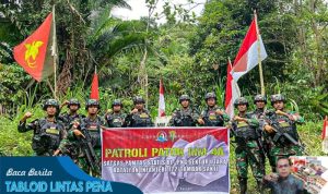 Menjaga Keutuhan NKRI, Satgas Yonif 122/TS Gelar Patroli Patok MM 4 A Perbatasan RI-PNG