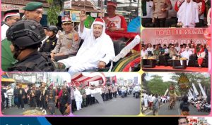 Apel Kebangsaan dan Kirab Merah Putih Dalam Rangka Hari Bhayangkara ke-77 di Kota Tasikmalaya Bersama Habib M.Luthfi bin Ali bin Yahya