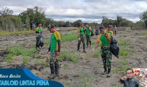 Karya Bakti TNI Wujud Nyata Pengabdian Prajurit Satgas Pamtas Yonarmed 10/ Bradjamusti Untuk Rakyat di Perbatasan