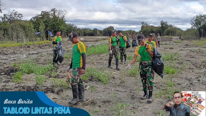 Karya Bakti TNI Wujud Nyata Pengabdian Prajurit Satgas Pamtas Yonarmed 10/ Bradjamusti Untuk Rakyat di Perbatasan