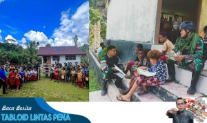 Keceriaan Anak-Anak Perbatasan Papua Saat Disambangi Perpustakaan Keliling Satgas Yonif 122/Tombak Sakti