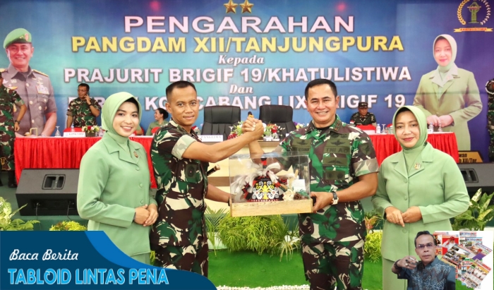 Kunjungi Brigif 19/KH, Pangdam XII/Tpr Minta Prajurit Serta Persit Selalu Kompak dan Guyub