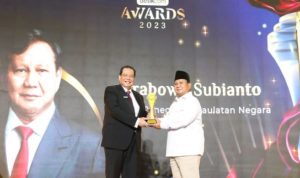 Hadiri detikcom Awards 2023, Menhan Prabowo Raih Penghargaan Kategori “Tokoh Peneguh Kedaulatan Negara”