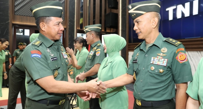 Wakasad Terima Laporan Korps Kenaikan Pangkat 10 Pati TNI AD