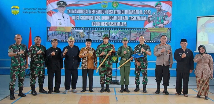 Sekretaris Daerah Dr. M. Zen Hadiri Pembukaan TNI Manunggal Membangun Desa (TMMD) Imbangan TA. 2023