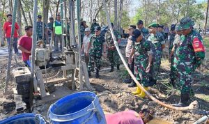 Atasi Kekeringan, Kodim 0726/Sukoharjo Buat Sumur Bor Untuk Warga Petani Bekerjasama Dengan PT. Dua Naga