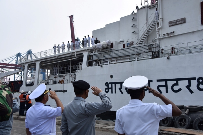 Bakamla RI Lepas Kepulangan Indian Coast Guard Ship Samudra Prahari