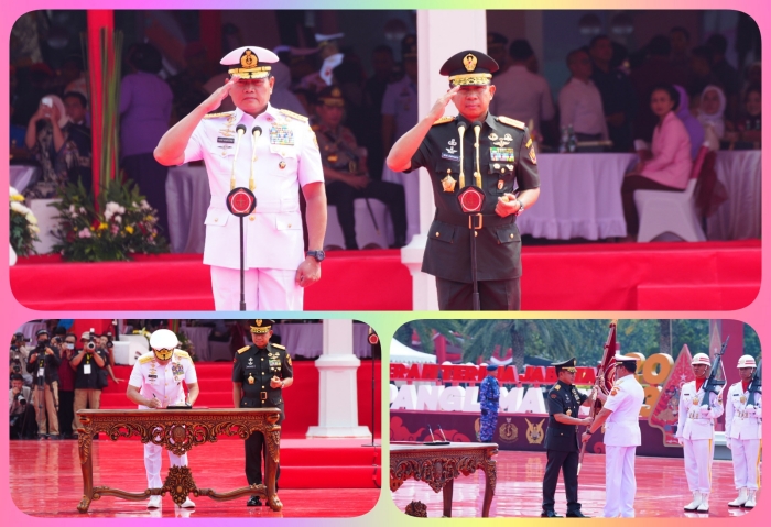 Serah Terima Jabatan Panglima TNI dari Laksamana TNI Yudo Margono Kepada Jenderal TNI Agus Subiyanto