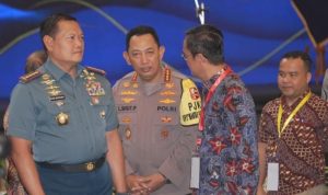 Panglima TNI Mendampingi Presiden RI Pada Rakornas Penyelenggara Pemilu