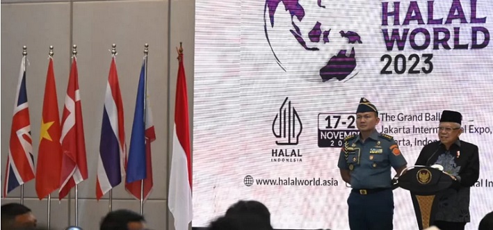 Buka Forum Halal World 2023, Wapres K.H. Ma’ruf Amin Minta Penerapan Standar Halal Global Tidak Menjadi Hambatan Perdagangan Antarnegara