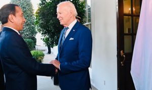 Tiba di Gedung Putih, Presiden Jokowi disambut Akrab oleh Presiden Amerika Serikat Joe Biden
