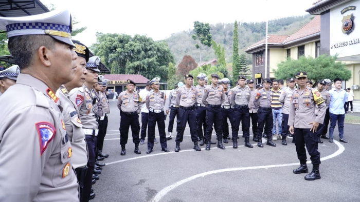 Memasuki Kampanye Hari Kedua Pemilu tahun 2024, Personel Polres Banjar Melaksanakan Pengamanan