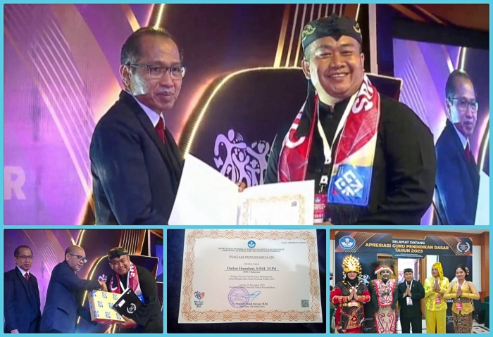 Dadan Hamdani, S.Pd,M. Pd Guru SDN 3 Sukarasa Kec.Samarang Kab.Garut Meraih Juara 2 sebagai Peserta Terbaik Guru SD Inspiratif Tingkat Nasional Tahun 2023