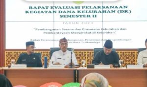 --- 11---1-- Sekda Kota Tasikmalaya Membuka Rapat Evaluasi Pelaksanaan Kegiatan Dana Kelurahan (DK) Semester II Tahun 2023