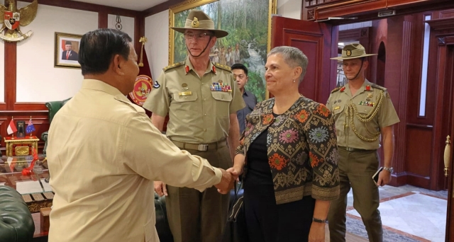 Menhan Prabowo Terima Kunjungan Panglima Angkatan Bersenjata Australia