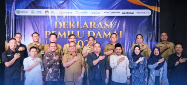 Deklarasi Pemilu Damai 2024 Kota Tasikmalaya