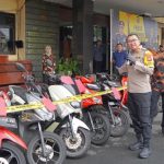 Kapolres Tasikmalaya Kota Pimpin Press Realese  Pengungkapan Tindak Pidana Pencurian Sepeda Motor