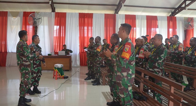 Tingkatkan Kemampuan Teritorial, Kodim 1710/Mimika Laksanakan Latnister