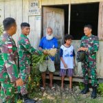 Satgas Yonif 122/TS Laksanakan Anjangsana dan Berikan Pelayanan Kesehatan Serta Berbagi Kasih di Papua