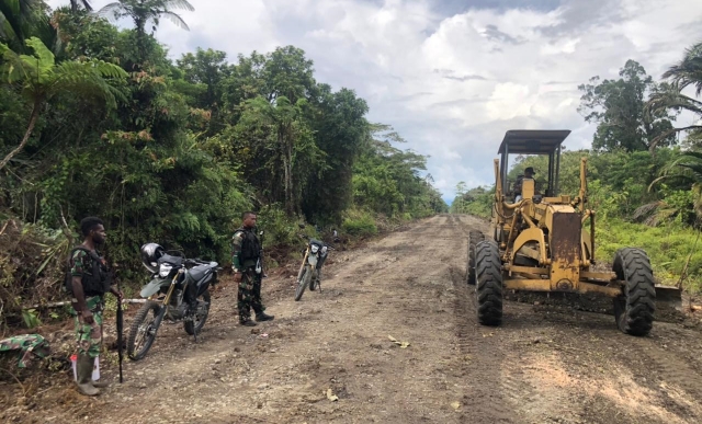 Satgas TMMD Ke-119 Kodim 1715/Yahukimo Capai 100% Pembukaan Jalan Seradala Kuaserama