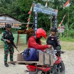 Cegah Peredaran Barang Ilegal, Satgas Yonif 122/TS Pos KM 76 Laksanakan Sweeping di JalanTrans Jayapura-Wamena