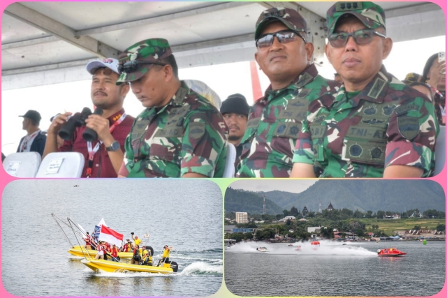 Kodam I/BB Dukung Operasi Kewilayahan PAM F1 Powerboat Danau Toba 2024