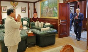 Menhan Prabowo Terima Kunjungan Mantan PM Inggris Raya Tony Blair, Diskusi Isu Global