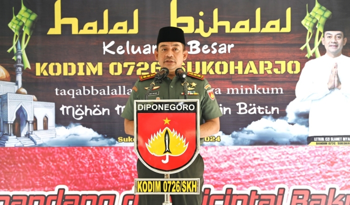 Dandim 0726/Sukoharjo Gelar Halal Bihalal dengan Keluarga Besar Kodim 0726/Sukoharjo dan Insan Pers Sukoharjo