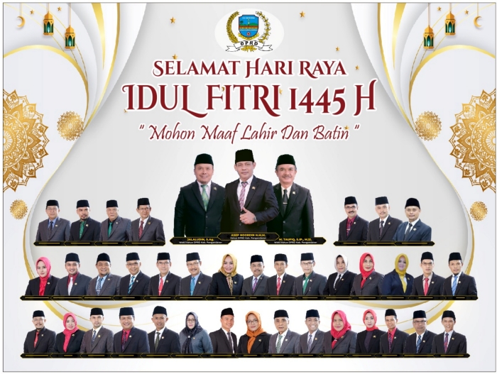 Keluarga Besar DPRD Kabupaten Pangandaran Beserta Sekretariat DPRD Kabupaten Pangandaran Mengucapkan Selamat “Hari Raya Idhul Fitri 1445 H/2024 M”