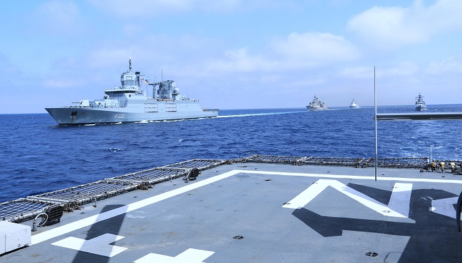 KRI Diponogoro-365 Laksanakan Advance Manouvering  Exercise Bersama Unsur MTF 448  UNIFIL