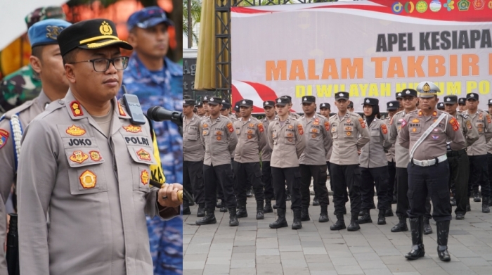 Pengamanan Malam Takbir Idul Fitri 1445 H, Polres Tasikmalaya Kota Kerahkan Ratusan Personel Gabungan