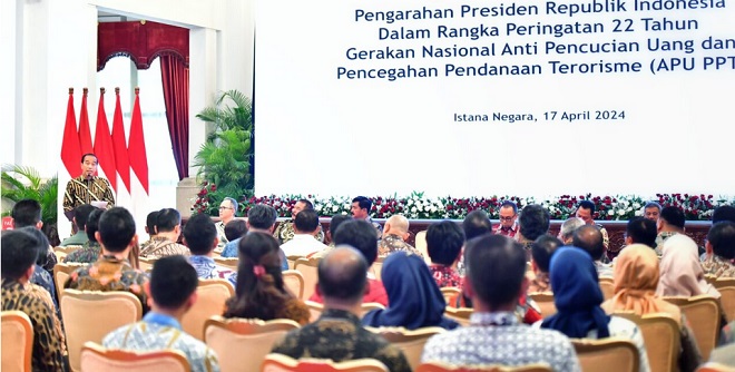 Presiden Jokowi Tegaskan Penanganan TPPU Harus Komprehensif