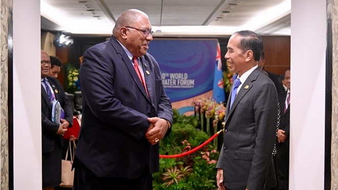 Presiden Jokowi Tekankan Tiga Hal Saat Berjumpa Bilateral dengan Presiden Fiji di Bali