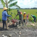 Cegah Longsor, Babinsa Desa Plosorejo Bangun Talud