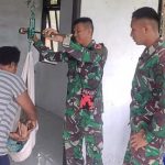 Satgas Pamtas Yonif 122/TS Pos Ampas Berikan Pelayanan Kesehatan Gratis di Posyandu Kampung Ampas